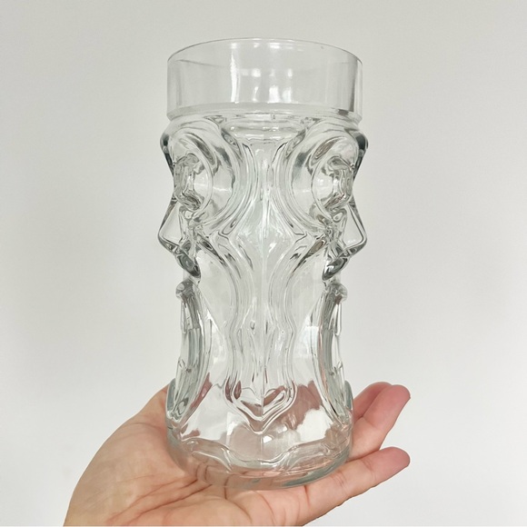 Anchor Hocking Vintage Glass Tiki Mug Hawaiian Retro No Chips Cracks Collectible - Picture 8 of 8